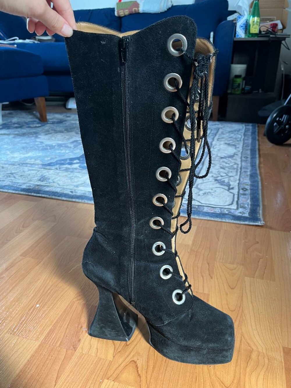 Black Fluevog Heeled Boots Size 11